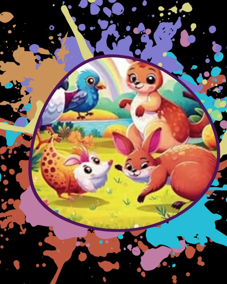 Animal Kingdom colouring series artwork